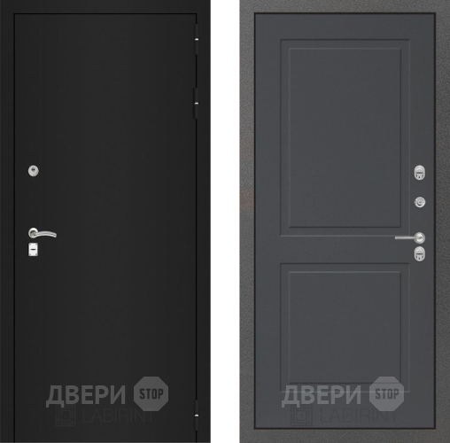 Входная металлическая Дверь Лабиринт (LABIRINT) Classic шагрень черная 11 Графит софт в Голицыно