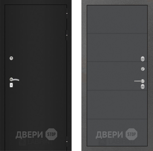 Дверь Лабиринт (LABIRINT) Classic шагрень черная 13 Графит софт в Голицыно