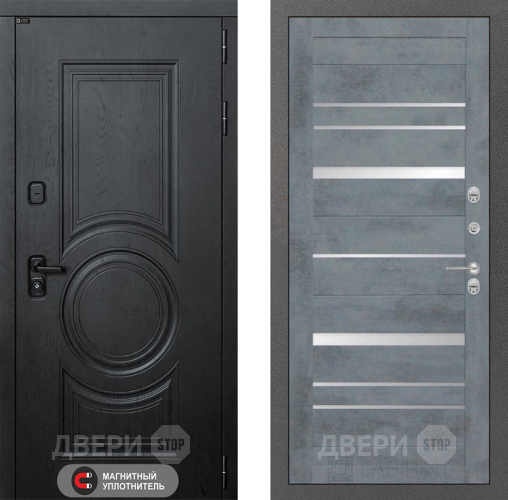 Входная металлическая Дверь Лабиринт (LABIRINT) Гранд 20 Бетон темный в Голицыно