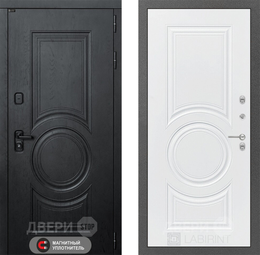 Входная металлическая Дверь Лабиринт (LABIRINT) Гранд 23 Белый софт в Голицыно