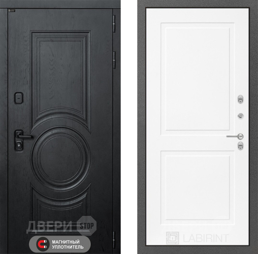 Входная металлическая Дверь Лабиринт (LABIRINT) Гранд 11 Белый софт в Голицыно