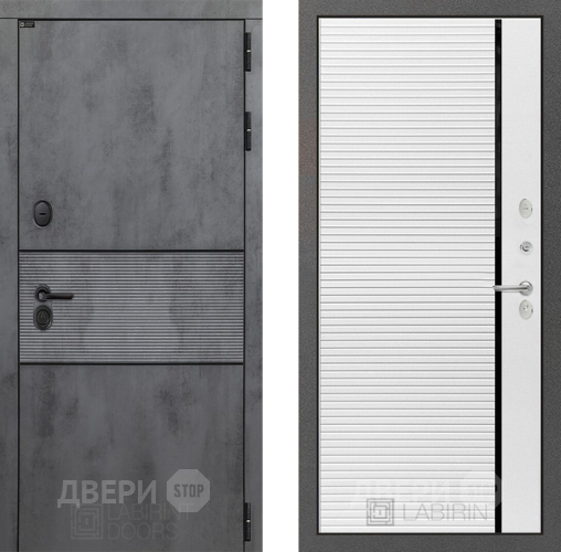 Входная металлическая Дверь Лабиринт (LABIRINT) Инфинити 22 Белый софт в Голицыно