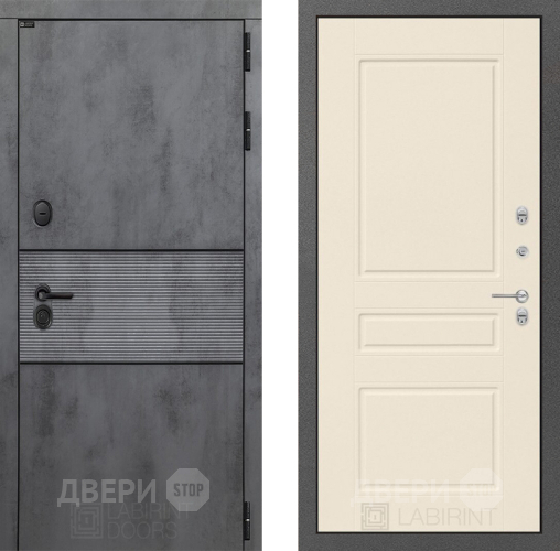 Входная металлическая Дверь Лабиринт (LABIRINT) Инфинити 03 Крем софт в Голицыно