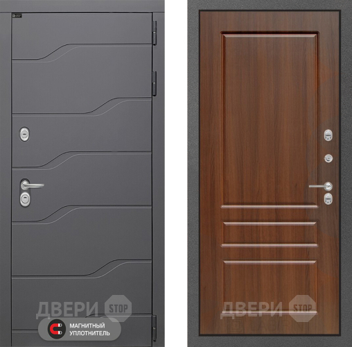 Входная металлическая Дверь Лабиринт (LABIRINT) Ривер 03 Орех бренди в Голицыно
