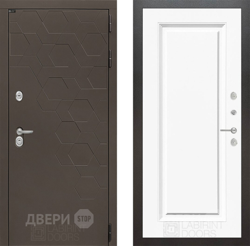 Дверь Лабиринт (LABIRINT) Смоки 27 Белый (RAL-9003) в Голицыно
