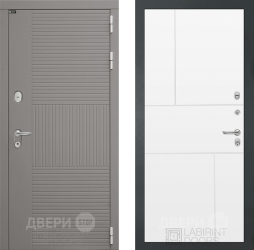 Входная металлическая Дверь Лабиринт (LABIRINT) Формо 21 Белый софт в Голицыно
