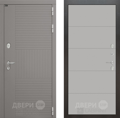 Входная металлическая Дверь Лабиринт (LABIRINT) Формо 13 Грей софт в Голицыно