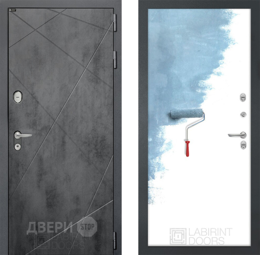 Входная металлическая Дверь Лабиринт (LABIRINT) Лофт 28 Под покраску в Голицыно