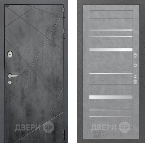 Входная металлическая Дверь Лабиринт (LABIRINT) Лофт 20 Бетон светлый в Голицыно