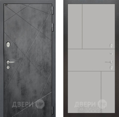 Входная металлическая Дверь Лабиринт (LABIRINT) Лофт 21 Грей софт в Голицыно
