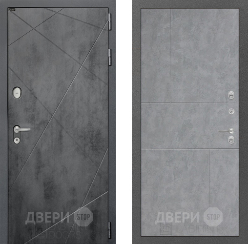 Входная металлическая Дверь Лабиринт (LABIRINT) Лофт 21 Бетон светлый в Голицыно