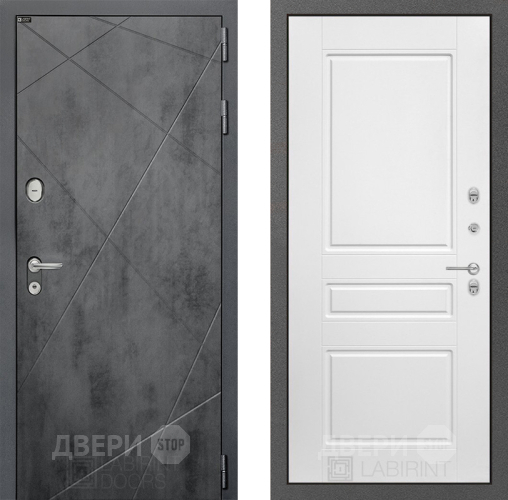 Дверь Лабиринт (LABIRINT) Лофт 03 Белый софт в Голицыно