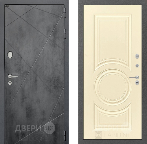 Входная металлическая Дверь Лабиринт (LABIRINT) Лофт 23 Шампань в Голицыно