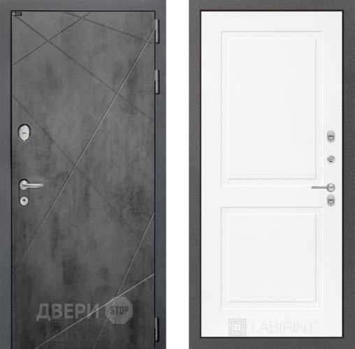 Дверь Лабиринт (LABIRINT) Лофт 11 Белый софт в Голицыно
