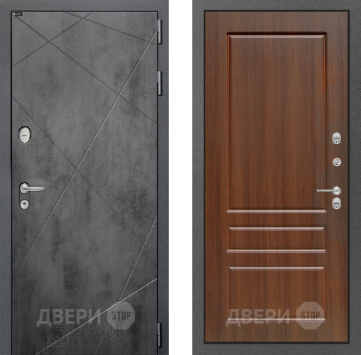 Входная металлическая Дверь Лабиринт (LABIRINT) Лофт 03 Орех бренди в Голицыно