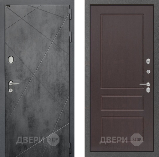 Входная металлическая Дверь Лабиринт (LABIRINT) Лофт 03 Орех премиум в Голицыно