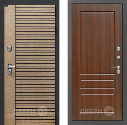 Входная металлическая Дверь Лабиринт (LABIRINT) Ritm 03 Орех бренди в Голицыно