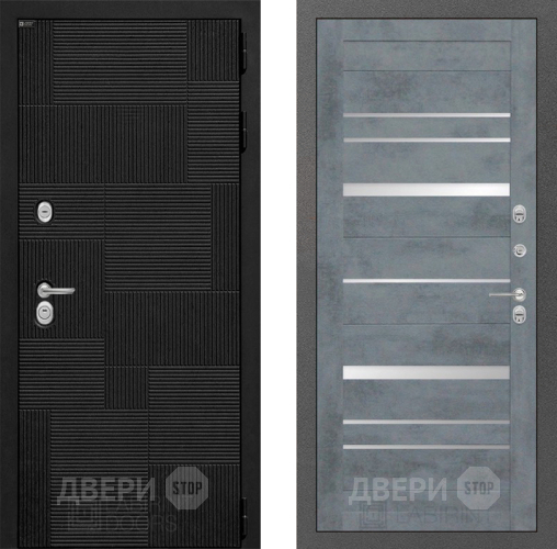 Входная металлическая Дверь Лабиринт (LABIRINT) Pazl 20 Бетон темный в Голицыно