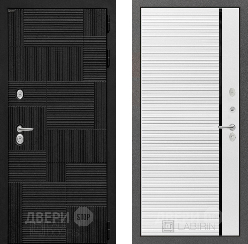 Входная металлическая Дверь Лабиринт (LABIRINT) Pazl 22 Белый софт в Голицыно