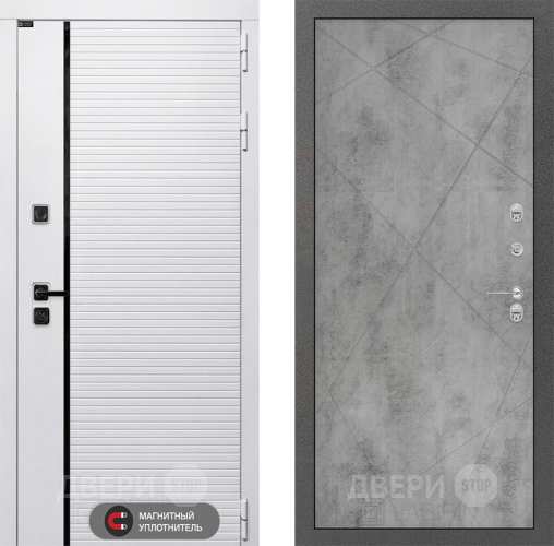 Входная металлическая Дверь Лабиринт (LABIRINT) Royal 24 Бетон светлый в Голицыно