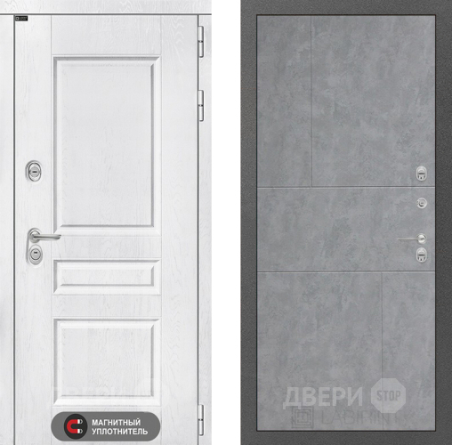 Входная металлическая Дверь Лабиринт (LABIRINT) Versal 21 Бетон светлый в Голицыно
