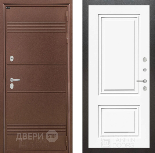 Дверь Лабиринт (LABIRINT) Термо Лайт 26 Белый (RAL-9003) в Голицыно