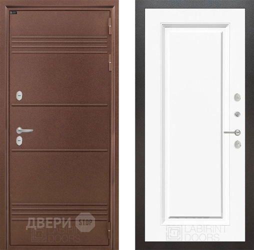 Дверь Лабиринт (LABIRINT) Термо Лайт 27 Белый (RAL-9003) в Голицыно