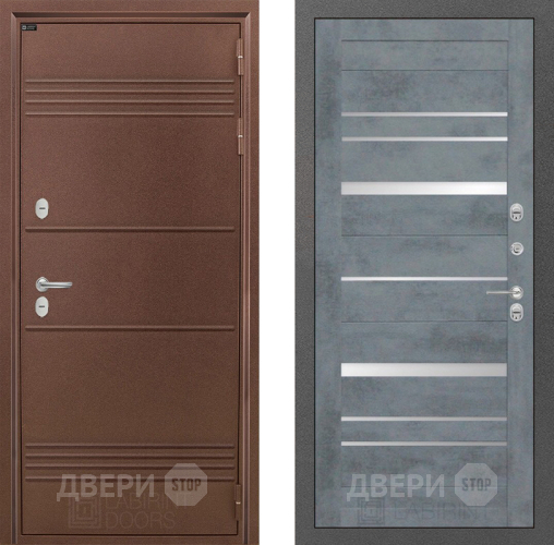Входная металлическая Дверь Лабиринт (LABIRINT) Термо Лайт 20 Бетон темный в Голицыно