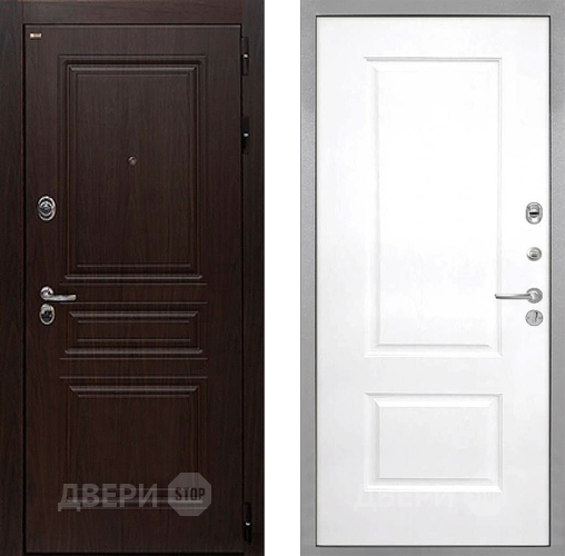 Входная металлическая Дверь Интекрон (INTECRON) Брайтон Тиковое Дерево Альба Роял Вуд белый в Голицыно