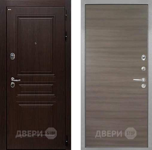 Входная металлическая Дверь Интекрон (INTECRON) Брайтон Тиковое Дерево Гладкая Дуб тоскано поперечный в Голицыно