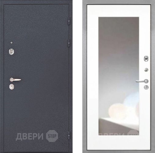 Дверь Интекрон (INTECRON) Колизей ФЛЗ-120-М Зеркало Белый матовый в Голицыно