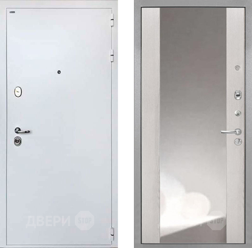 Входная металлическая Дверь Интекрон (INTECRON) Колизей White ФЛЗ-516 Зеркало Сосна белая в Голицыно