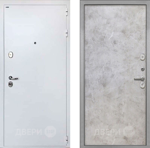 Входная металлическая Дверь Интекрон (INTECRON) Колизей White Гладкая Мрамор светлый в Голицыно