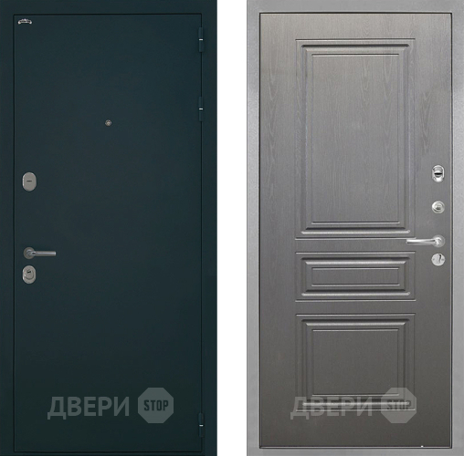 Входная металлическая Дверь Интекрон (INTECRON) Греция ФЛ-243 Графит вуд дуб в Голицыно