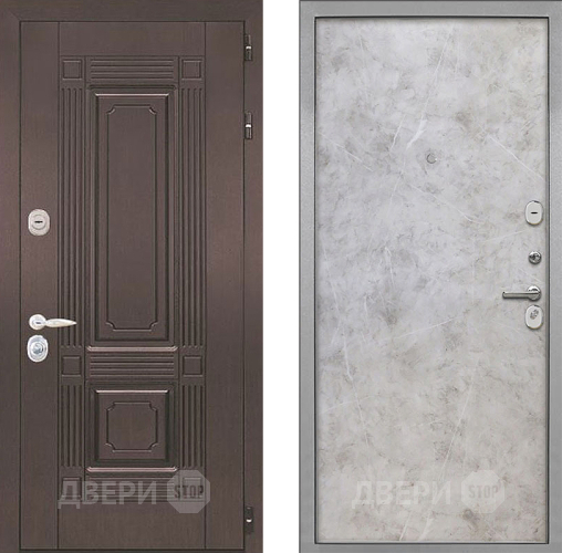 Входная металлическая Дверь Интекрон (INTECRON) Италия Гладкая Мрамор светлый в Голицыно
