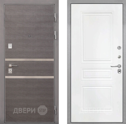 Входная металлическая Дверь Интекрон (INTECRON) Неаполь ФЛ-243 Белый матовый в Голицыно