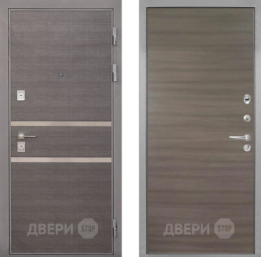 Входная металлическая Дверь Интекрон (INTECRON) Неаполь Гладкая Дуб тоскано поперечный в Голицыно