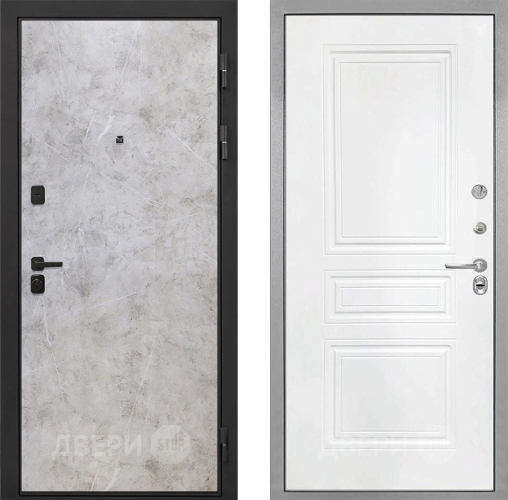 Дверь Интекрон (INTECRON) Профит Black Мрамор Светлый ФЛ-243 Белый матовый в Голицыно