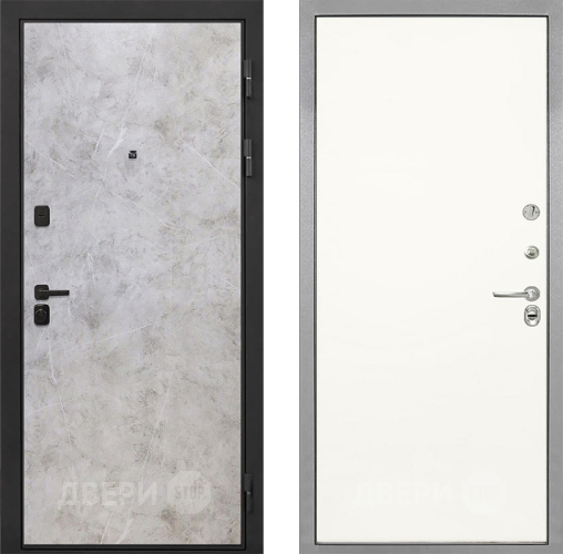 Дверь Интекрон (INTECRON) Профит Black Мрамор Светлый Гладкая Слоновая кость в Голицыно