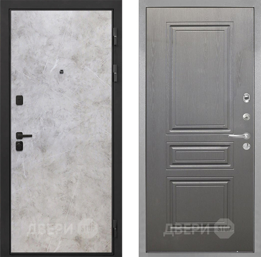 Входная металлическая Дверь Интекрон (INTECRON) Профит Black Мрамор Светлый ФЛ-243 Графит вуд дуб в Голицыно