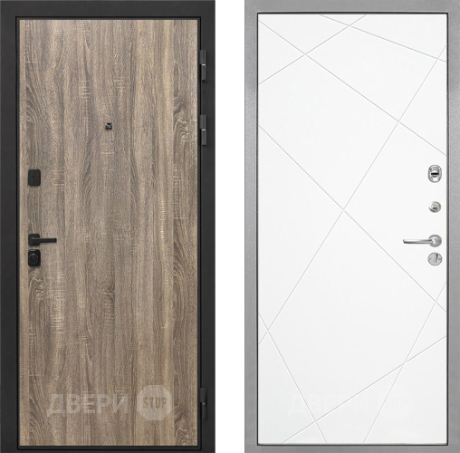 Входная металлическая Дверь Интекрон (INTECRON) Профит Black Дуб Турин Лучи-М Софт милк в Голицыно