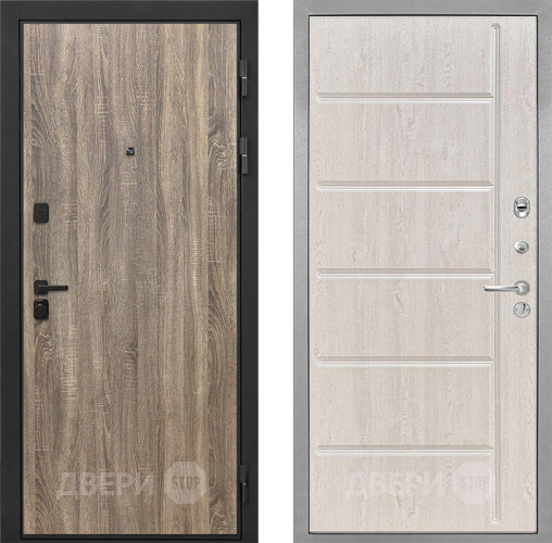 Входная металлическая Дверь Интекрон (INTECRON) Профит Black Дуб Турин ФЛ-102 Сосна белая в Голицыно