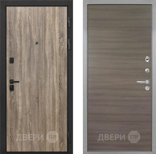 Входная металлическая Дверь Интекрон (INTECRON) Профит Black Дуб Турин Гладкая Дуб тоскано поперечный в Голицыно