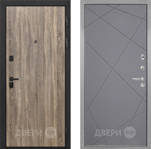 Входная металлическая Дверь Интекрон (INTECRON) Профит Black Дуб Турин Лучи-М Графит софт в Голицыно