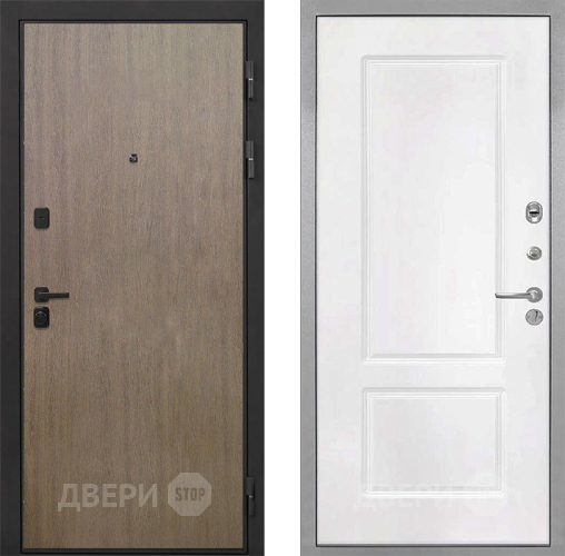 Входная металлическая Дверь Интекрон (INTECRON) Профит Black Венге Коричневый КВ-2 Белый матовый в Голицыно