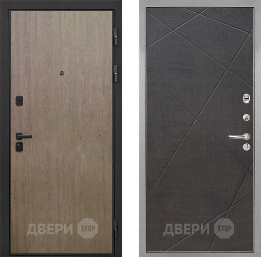 Входная металлическая Дверь Интекрон (INTECRON) Профит Black Венге Коричневый Лучи-М Венге распил кофе в Голицыно