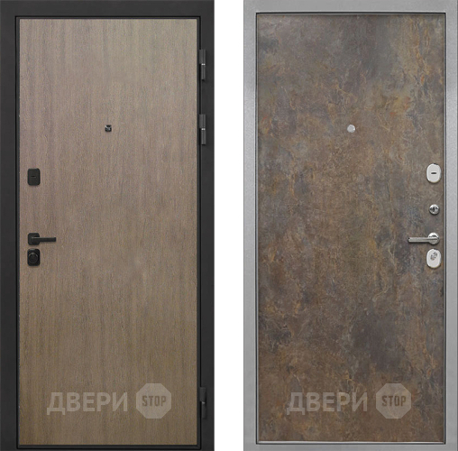 Входная металлическая Дверь Интекрон (INTECRON) Профит Black Венге Коричневый Гладкая Гранж в Голицыно