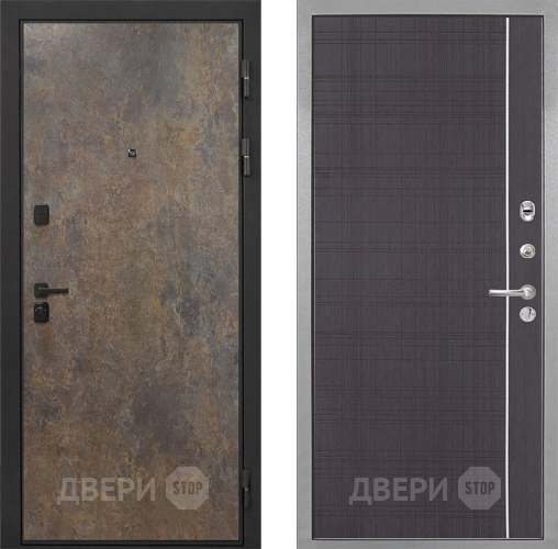 Входная металлическая Дверь Интекрон (INTECRON) Профит Black Гранж В-07 с молдингом Венге в Голицыно