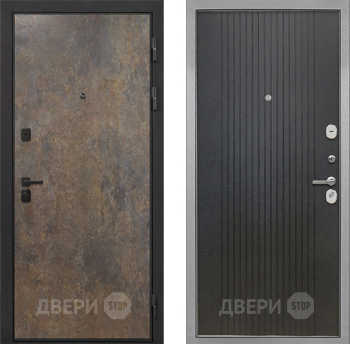 Дверь Интекрон (INTECRON) Профит Black Гранж ФЛ-295 Лофт черный в Голицыно