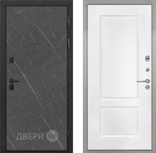 Дверь Интекрон (INTECRON) Профит Black Гранит Лава Оникс КВ-2 Белый матовый в Голицыно